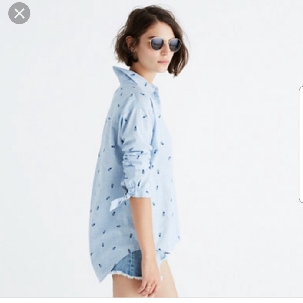 Madewell Pineapple Button Down Top - image 1